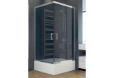 Duschkabine quadratisch Besco Modern 165, 90x90cm, Glas transparent, profil Chrom