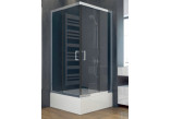 Duschkabine quadratisch Besco Modern 165, 90x90cm, Glas transparent, profil Chrom