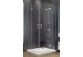 Duschkabine Fünfeck Besco Viva 195, 90x90cm, links, Glas transparent, profil Chrom