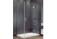 Duschkabine quadratisch Besco Viva 195, 80x80cm, rechts, Glas transparent, profil Chrom