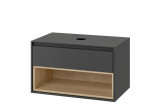 Schrank pod umywalkę nablatową Excellent Tuto, 80x45,7cm, hängend, szary/Eiche