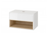 Schrank pod umywalkę nablatową Excellent Tuto, 80x45,7cm, hängend, weiß/Eiche