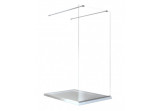 Duschkabine Walk In Besco Aveo Due, 110x195cm, Glas transparent, profil Chrom