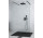 Duschkabine Walk In Besco Aveo Due Black, 110x195cm, Glas transparent, profil schwarz matt