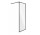 Duschkabine Walk In Besco Toca, 90x190cm, Glas transparent, profil schwarz matt