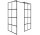 Duschkabine Walk In Besco Excea, 100x80cm, motyw kraty, profil schwarz matt