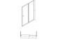 Tür Dusch- für die Nische Besco Actis, 120x195cm, Schiebe-, Glas transparent, profil Chrom