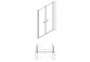 Tür Dusch- für die Nische Besco Sinco, 80x195cm, Pendel-, Glas transparent, profil Chrom