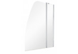 Parawan nawannowy Besco Lumix, 100x145cm, 2-skrzydłowy, Glas transparent, profil Chrom
