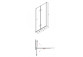 Parawan nawannowy Besco Lumix, 100x145cm, 2-skrzydłowy, Glas transparent, profil Chrom