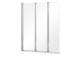 Parawan nawannowy Besco Prime 2, 90x140cm, 2-skrzydłowy, Glas transparent, profil Chrom