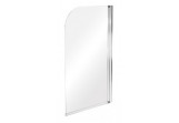 Parawan nawannowy Besco Ambition 1, 75x130cm, 1-skrzydłowy, Glas transparent, profil Chrom