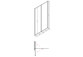 Parawan nawannowy Besco Ambition 2, 80,5x140cm, 2-skrzydłowy, Glas transparent, profil Chrom