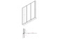 Parawan nawannowy Besco Ambition 3, 123,5x139cm, 3-skrzydłowy, Glas transparent, profil Chrom