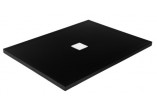 Duschwanne rechteckig Besco Nox Ultraslim, 100x90cm, weiß kratka maskująca, konglomeratowy, schwarz