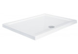Duschwanne rechteckig Besco Alpina Slimline, 120x80cm, Acryl-, weiß