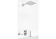 Badewannenset Kohlman Foxal, Unterputz, quadratisch Kopfbrause 20cm, 3 wyjścia wody, Chrom