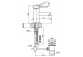 Waschtischarmatur Kohlman Boxine, stehend, Höhe 150mm, korek automatyczny, Chrom