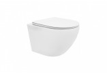 Wand-wc WC Rea Carlo Mini Rimless Duroplast/Flat, 49x37cm, bez kołnierza, WC-Sitz mit Softclosing, weiß