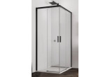 Kabine rechteckig Sanswiss TOP-LINE S TLS G+D, 100x80cm, dłuższa rechts strona, Glas transparent, profil schwarz