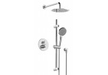 Dusch-set Graff Shoreland, Unterputz, Armatur thermostatisch, rund Kopfbrause 250mm, Handbrause 3-Funktions, poliert Chrom