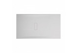 Duschwanne rechteckig Novellini Custom Touch, 100x80cm, montaż auf dem Boden, Höhe 3,5cm, Acryl, weiß matt
