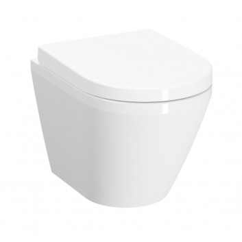 Becken WC abgehängt Vitra Sento, 49,5x36cm, bezrantowa, weiß
