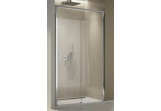 Tür Dusch- für die Nische SanSwiss Top-Line S TLS2, rozsuwane, 140cm, rechts, mit Festwand w linii, Profil silbern glänzend