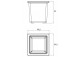 Zahnputzbecher szklany Emco, quadratisch, 97,5x97,5mm
