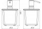 Zahnputzbecher szklany Emco Liaison, quadratisch, 97,5x97,5mm