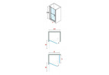 Tür Dusch- rechts Novellini Young 2.0 2GS, Falt-, 120cm, Glas transparent, profil Chrom