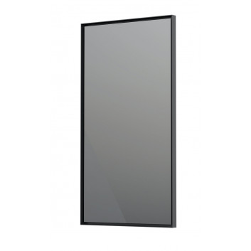 Spiegel w ramie Oristo Neo, 40cm, hängend, ohne Beleuchtung, schwarz matt