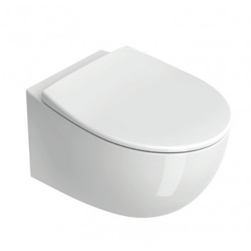 Wand-wc WC Catalano Italy, 52x37cm, Newflush, bezrantowa, weiß Glanz