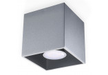 Plafon Sollux Ligthing Quad 1, 10cm, quadratisch, GU10 1x40W, schwarz