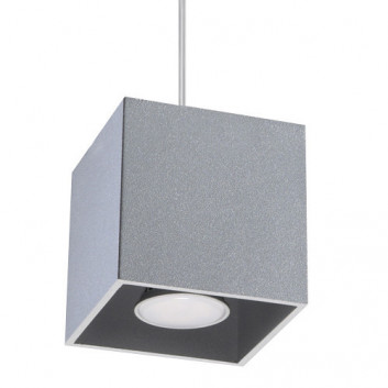 Lampa hängend Sollux Ligthing Quad 1, 10cm, quadratisch, GU10 1x40W, schwarz