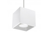 Lampa hängend Sollux Ligthing Quad 1, 10cm, quadratisch, GU10 1x40W, weiß