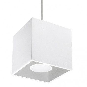 Lampa hängend Sollux Ligthing Quad 1, 10cm, quadratisch, GU10 1x40W, szara