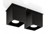 Plafon doppelt Sollux Ligthing Orbis 2, 26cm, GU10 2x40W, schwarz