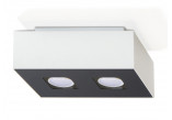 Plafon Sollux Ligthing Mono 1, 14cm, quadratisch GU10 1x40W, weiß/schwarz