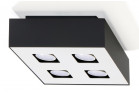 Plafon Sollux Ligthing Mono 4, 24x24cm, quadratisch, GU10 4x40W, schwarz