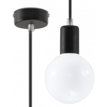 Lampa hängend Sollux Ligthing Edison, 8cm, E27 1x60W, weiß