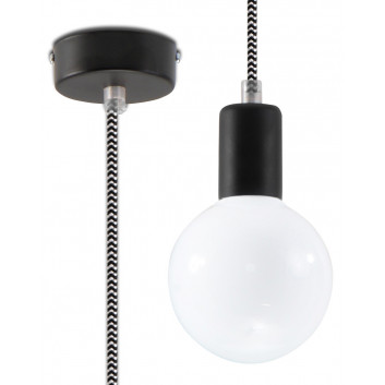 Lampa hängend Sollux Ligthing Edison, 8cm, E27 1x60W, fioletowa