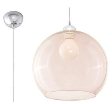 Lampa hängend Sollux Ligthing Ball, 30cm, E27 1x60W, transparentna