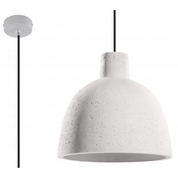 Lampa hängend Sollux Ligthing Empoli, 17cm, beton, E27 1x60W, szary