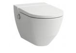 Toaleta myjąca Laufen Cleanet Riva, abgehängt, 60x35,5cm, bezrantowa, WC-Sitz mit Softclosing, weiß 