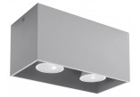 Plafon Sollux Ligthing Quad Maxi, 20cm, GU10 2x6W LED, schwarz
