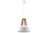 Lampa hängend Sollux Ligthing Casco, 30cm, E27 1x60W, weiß/czarne drewno