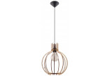 Lampa hängend Sollux Ligthing Casco, 30cm, E27 1x60W, schwarz/drewno naturalne