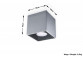 Plafon Sollux Ligthing Quad 1, 10cm, quadratisch, GU10 1x40W, schwarz