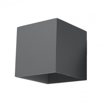 Wandleuchte Sollux Ligthing Quad, 12cm, beton, quadratisch, 1xG9 LED 4,5W, szary